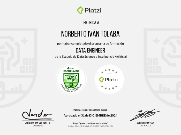 Certificado Platzi